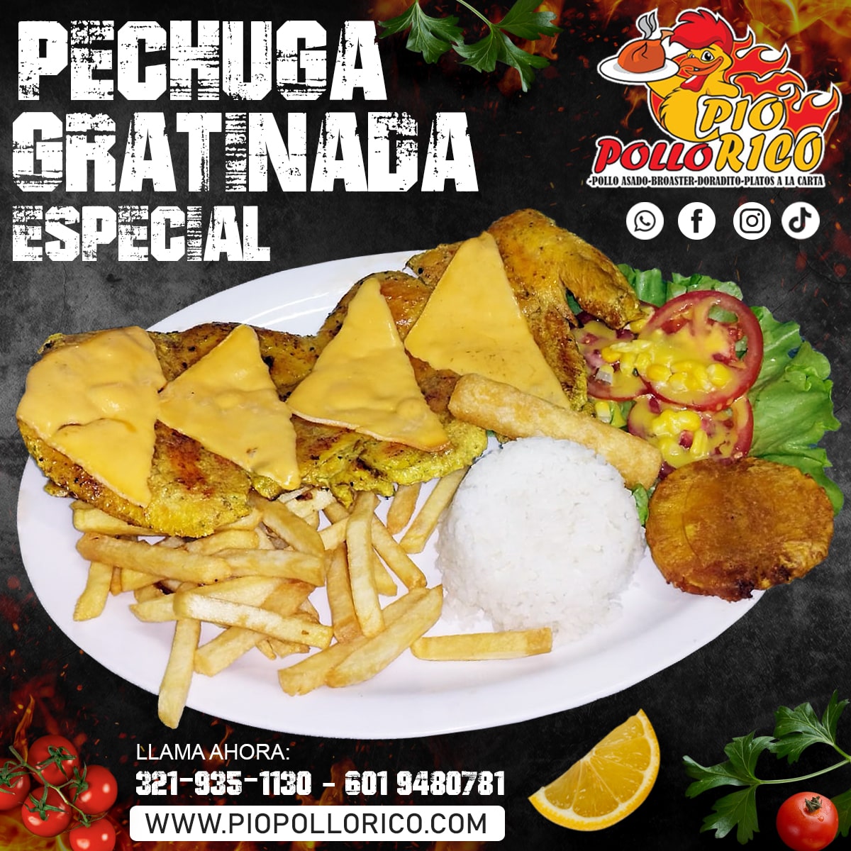 plato pechuga gratinada