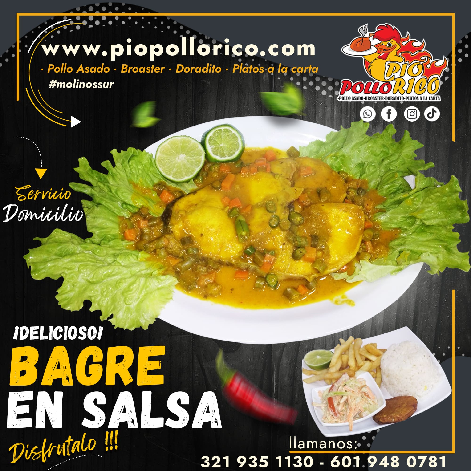 plato bagre en salsa