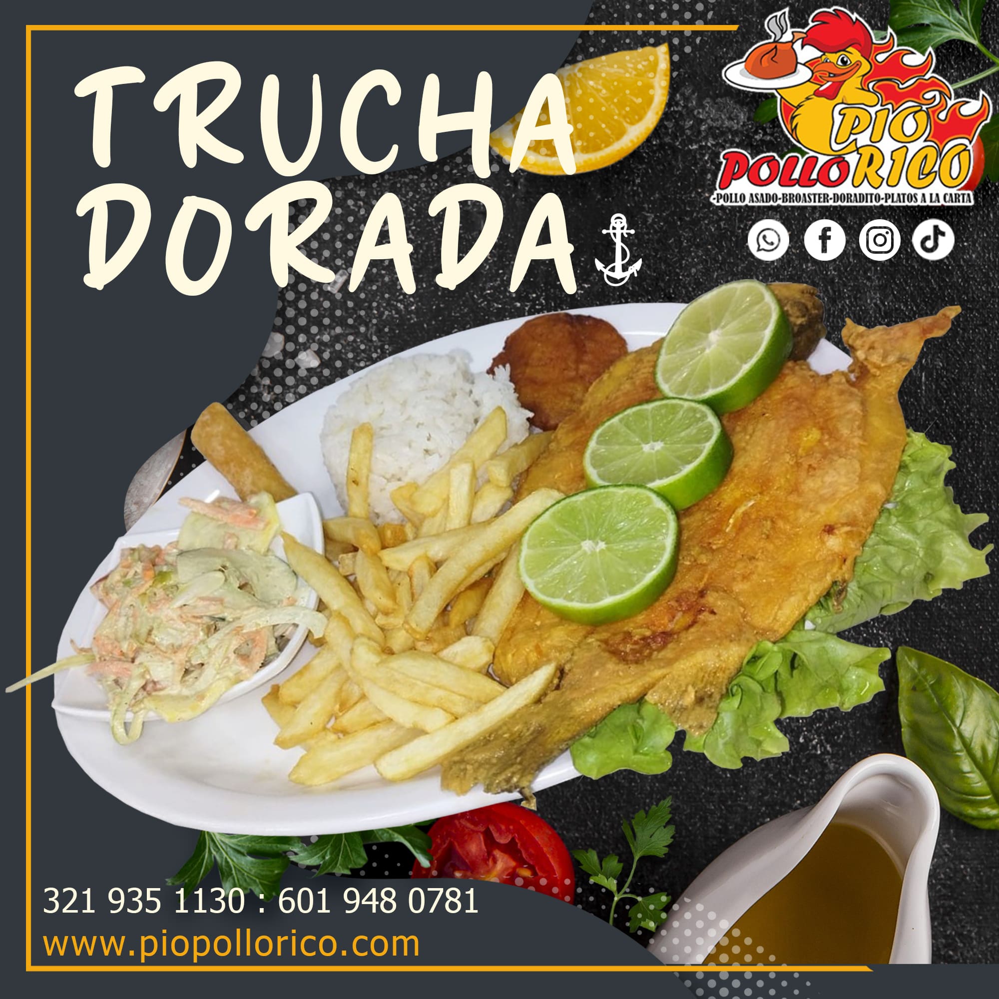 plato trucha dorada